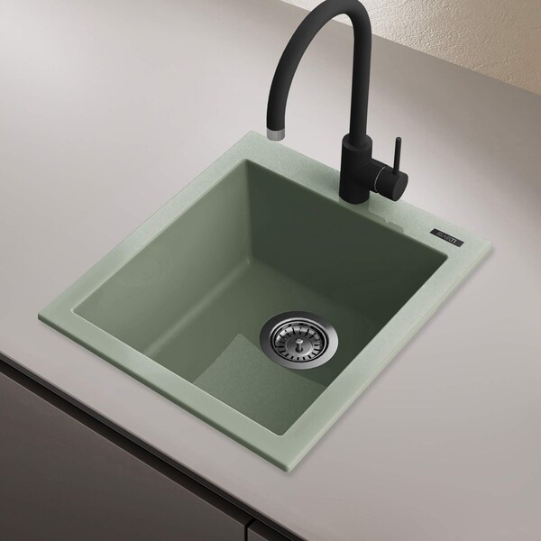 Ruvati Sink, Granite Composite, 20" W x 16" L x RVG1016SG - main